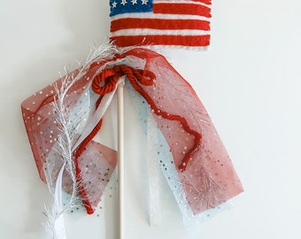 4th of July Wand//magicwand•stars•woodenwand•animalwand•flower wand•magical•makebelieve•imagination•wand•Scanditoys•summer