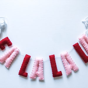 FaLaLaLa Garland//pompom Garland•felt banner•walldecor•party decor•babyshower•personalized•feltgarland•neutral•Christmas garland