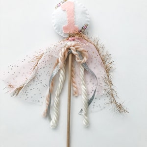 Birthday Wand//magicwand•Birthday magic wand•woodenwand•felt rainbow•first birthday•magical•makebelieve•imagination•wand•Scanditoys•