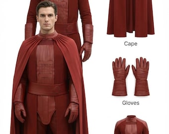 Traje de Guarda Real Vermelho, Armadura de Guarda Sith, Capa Imperial para Cosplay.
