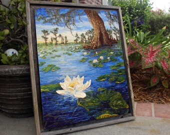 Swamp with Water Lilies - GICLEE stretched canvas