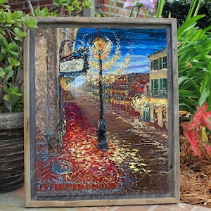 Corner of Bienville and Bourbon - GICLEE stretched canvas