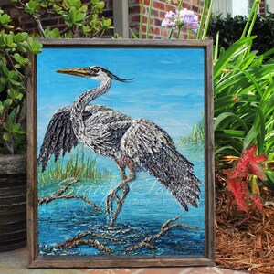 Louisiana Audubon Great Heron - GICLEE stretched canvas