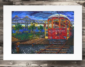 Streetcar's Riverwalk View - PAPER PRINT