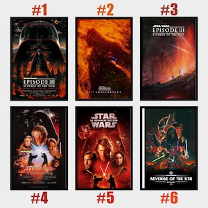 Revenge of the Sith 20-jähriges Jubiläum Poster, Star Wars Wandkunst, Ungerahmt