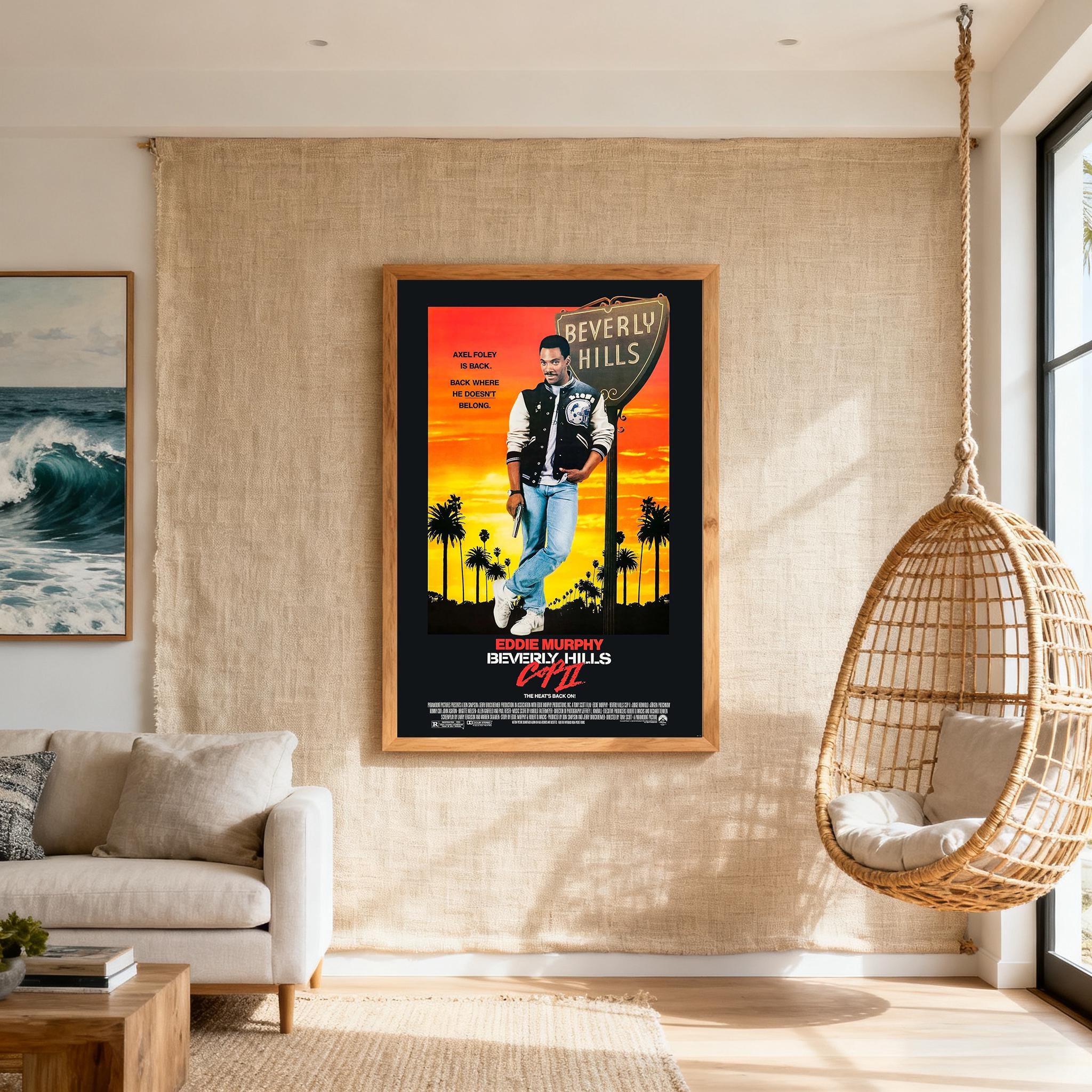 ビバリーヒルズ・コップ 映画ポスター、HDキャンバスプリント、1984年 