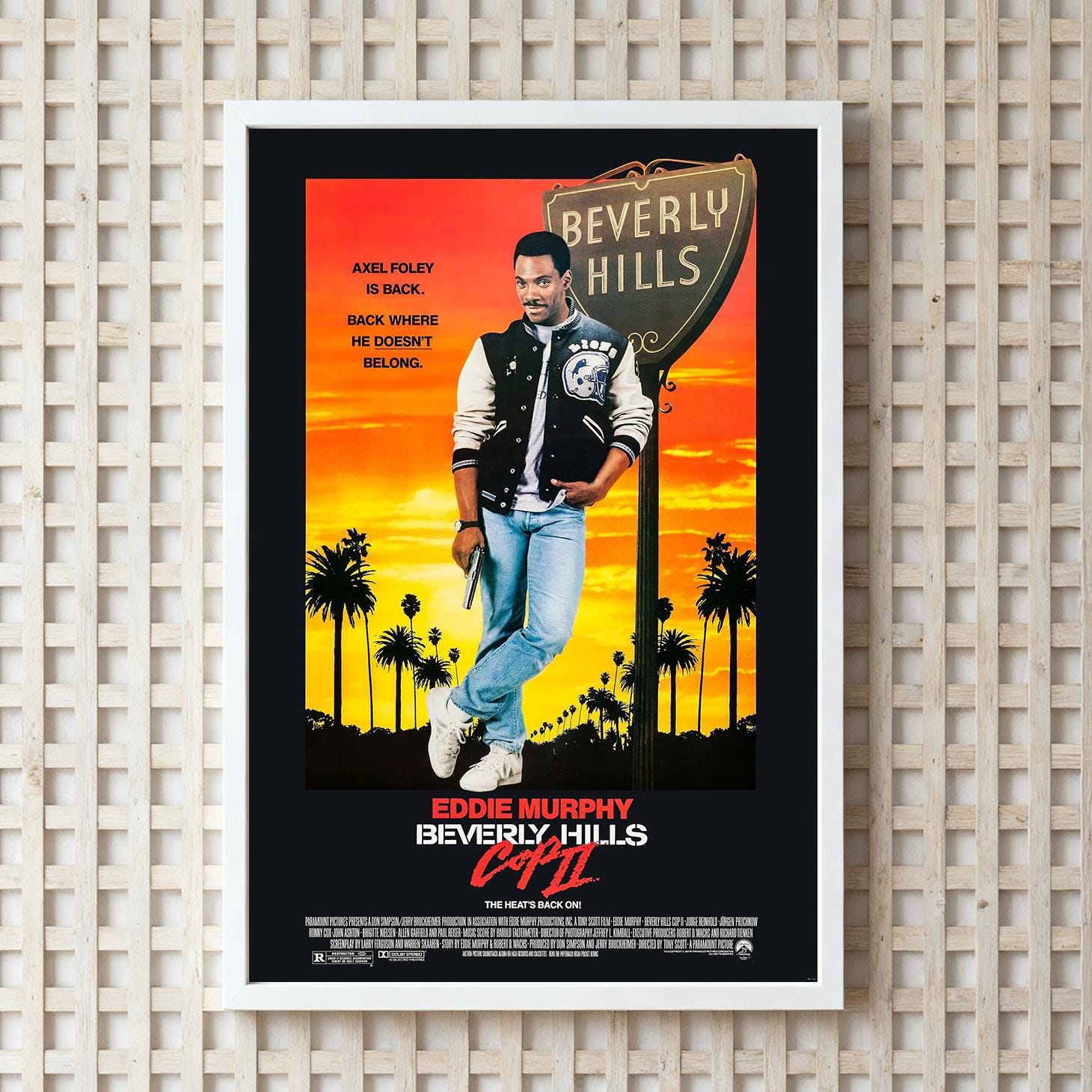 ビバリーヒルズ・コップ 映画ポスター、HDキャンバスプリント、1984年 