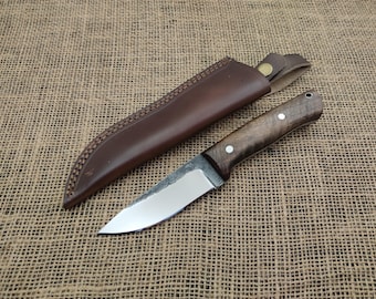 Handmade 1095 High Carbon Steel Hunting Knife – Walnut Handle