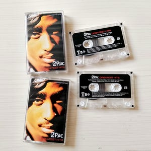 2Pac – Greatest Hits Cassette Tape 1 & 2 | Hip-Hop Rap 1998 | Vintage Collectible image 1