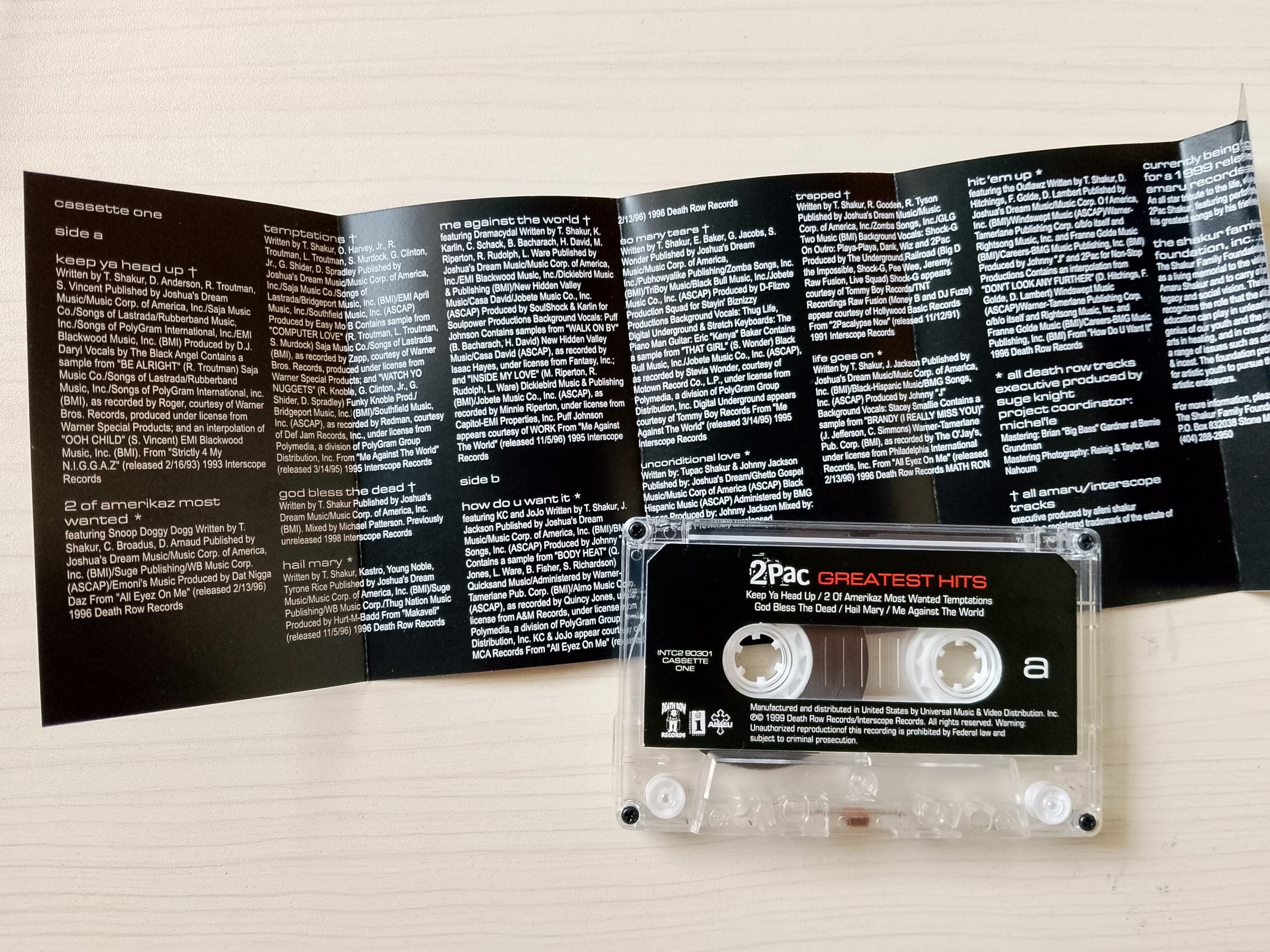 2pac – Greatest Hits Cassette Tape 1 & 2 | Hip-hop Rap 1998 