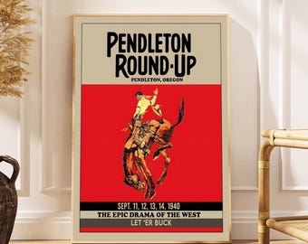 Pendleton Round-up Poster - Etsy