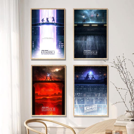 Star Wars--Movie Poster, Canvas Print, Wall Art, Room Decor,Film Fan Collectibles