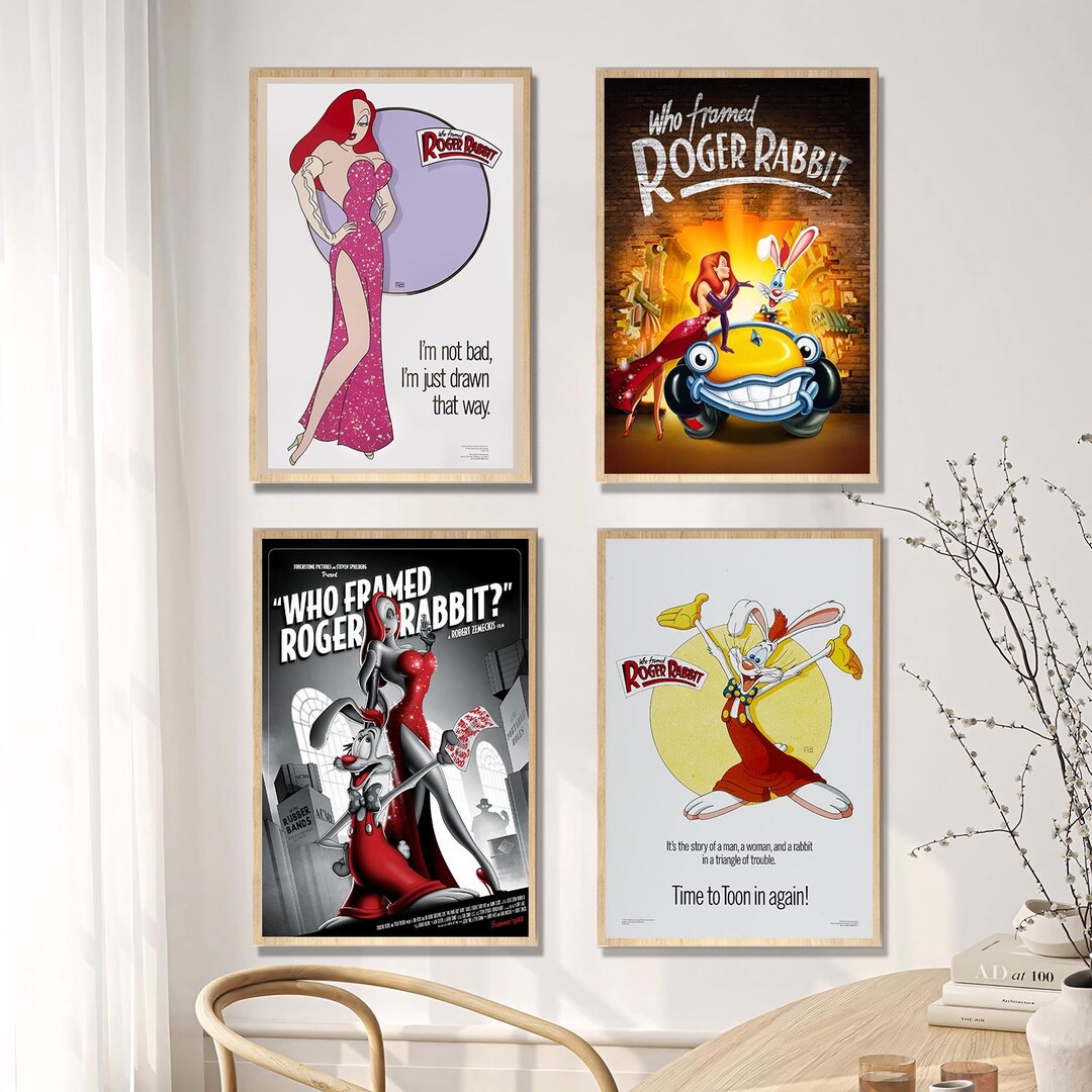Rogger Rabbit Decor Who Framed Roger Rabbit--movie Poster,high Quality Canvas Print, Wall ...