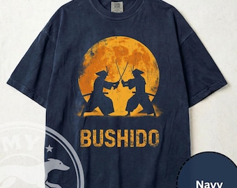 Bushido Unisex T-Shirt, Samurai Warrior Tee, Japanese Martial Arts Shirt, Vintage Katana Graphic, Comfort Colors Tee