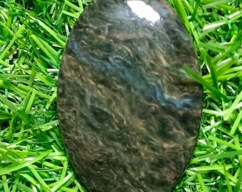 VELVET OBSIDIAN Gemstone Cabochon, Handmade Cabochon for jewelry making, (61 Carat 44 x 29 MM)