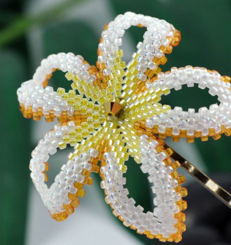 Beaded Plumeria Pattern The Lost Aloha Plumeria Pattern for beading Tropical Flowers for Weddings, Gifts and More image 4