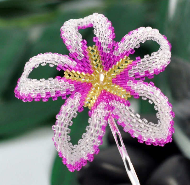 Beaded Plumeria Pattern The Lost Aloha Plumeria Pattern for beading Tropical Flowers for Weddings, Gifts and More image 2