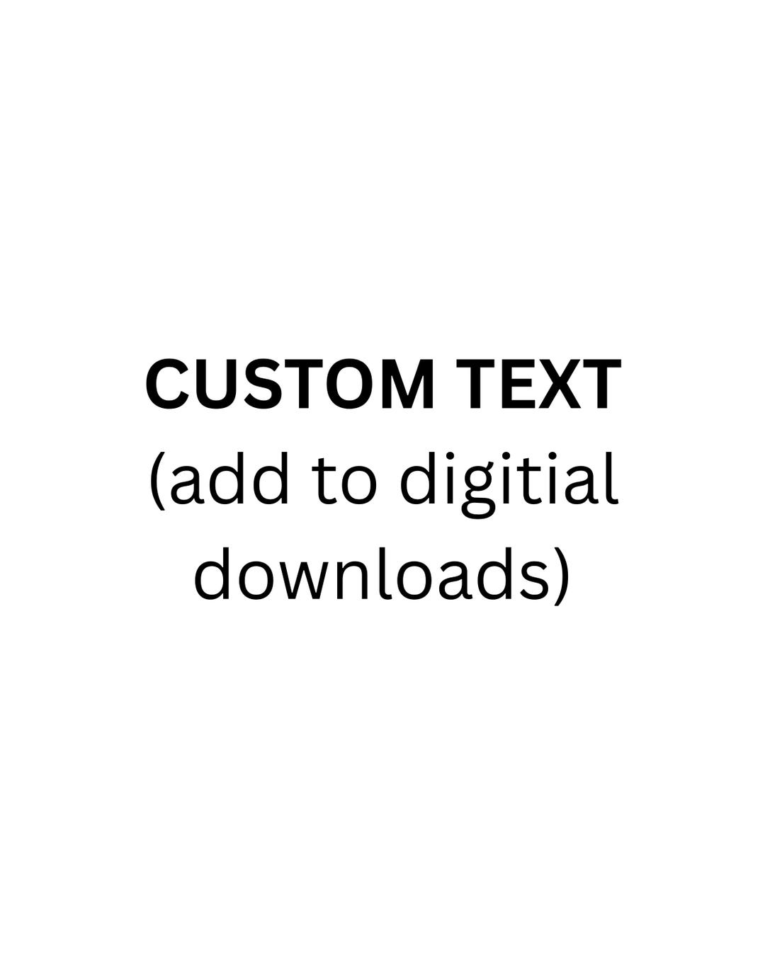 Custom Text - Etsy