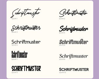 Personalized Stickers and Lettering | Vinyl Name Badges, Stickers, Custom Text & Wedding Signage | 10 Fonts, 26 Colors