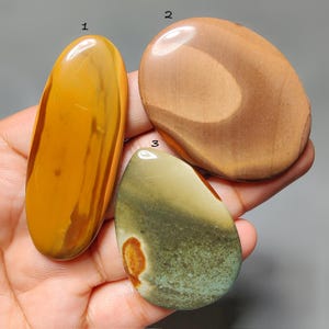 Naturalne kaboszony z polichromowanego jaspisu 214 karatów (46-62 mm) – kamień leczniczy, kamień szlachetny z płaskim spodem do wyrobu biżuterii, luźne kamienie