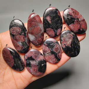 Natural Ruby Fall Cabochon 383 Carat(33 - 42 mm) – Healing Stone, Flat Back Gemstone for Jewelry Making, Loose Gem for Pendant