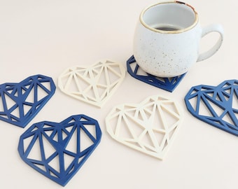 Sous-bock fichier STL pour imprimante 3D décoration d'intérieur sous-bocks impression 3D projet cadeau Saint-Valentin bricolage Téléchargement instantané fichiers commerciaux Design imprimable