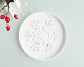 Winter 3d Print Tray Model STL File Festive Home Decor or Xmas Printed Hosting Gift DIY Idea for Printer Project Commercial License