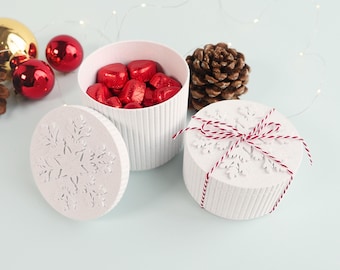 3D Print Gift Box Christmas Stocking Stuffers STL Files Home Decor Storage Boxes 3D Printed Winter DIY Project for Beginners