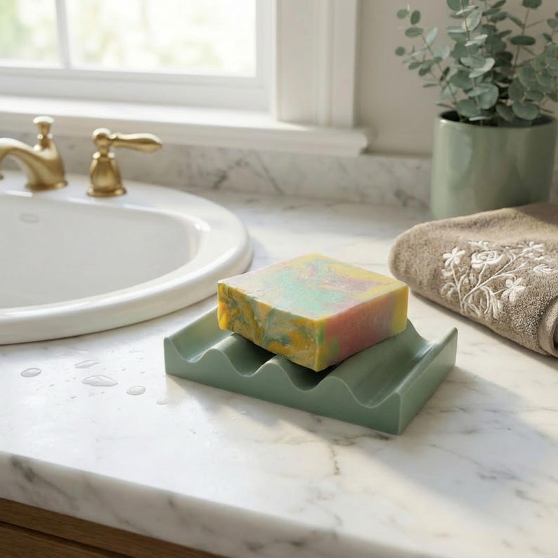 Soap holder 3D print file printed with PLA filament