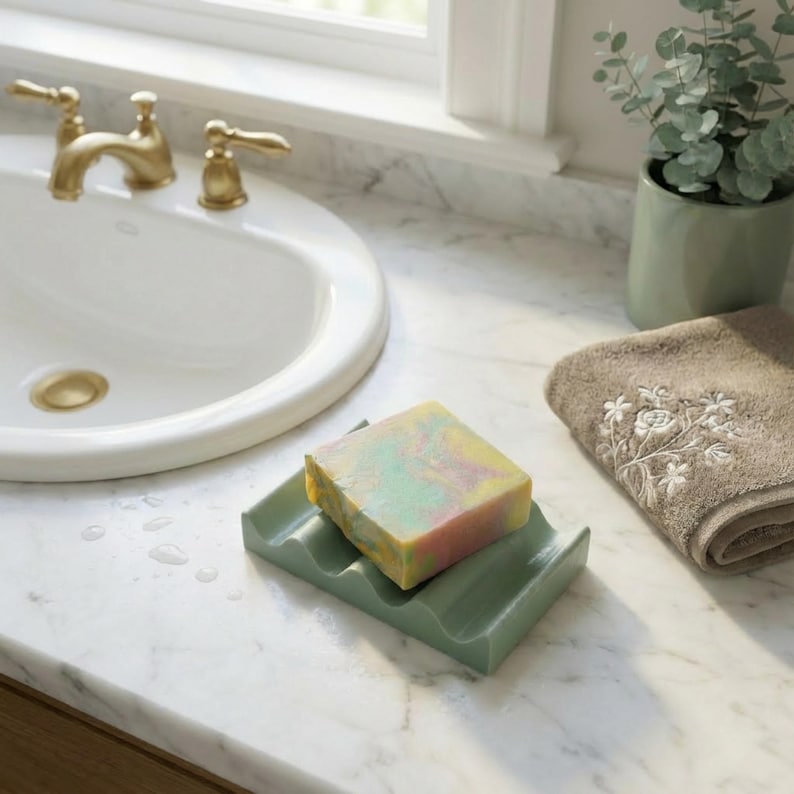 DIY bathroom soap tray 3D printing STL file