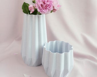 Ensemble de vases 3D, fichiers STL pour impression 3D, modèles modernes, idées de décoration intérieure, cadeaux, projet créatif à faire soi-même, usage commercial