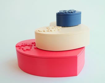 Pudełko na prezent walentynkowy z nadrukiem 3D, pliki STL, pudełko miłosne, rocznica DIY, cyfrowe pobranie, zestaw etui na biżuterię do druku, pomysł na prezent urodzinowy