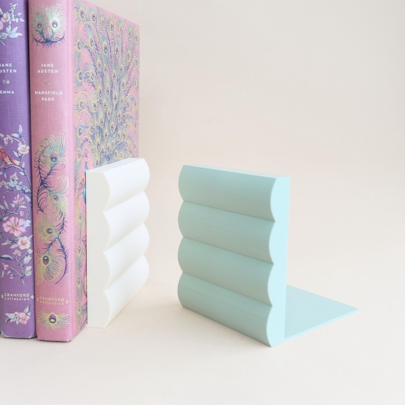 Bookish 3d Print Files Book Ends Stl File Home Bookshelf Decor Bookend 3d Printing Gift Books Lovers Accessories Shelf Styling Idea