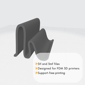 Tablet holder STL file printable stand for office desk decor.