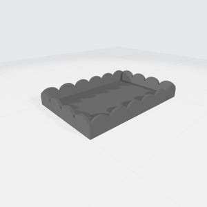 Home decor tray model STL file for 3D printing and organization.