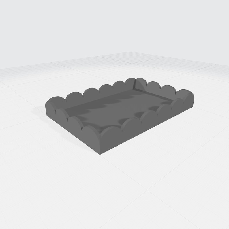 Home decor tray model STL file for 3D printing and organization.