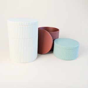 STL Files for 3d Printing Stackable Boxes Set Bathroom Storage Container Print File Office Organizer DIY Ideas for New Home Printed Gift