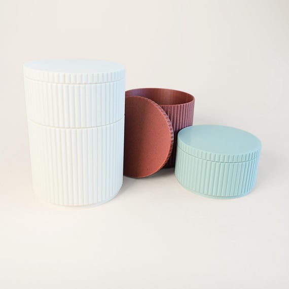 STL Files for 3d Printing Stackable Boxes Set Bathroom Storage Container Print File Office Organizer DIY Ideas for New Home Printed Gift