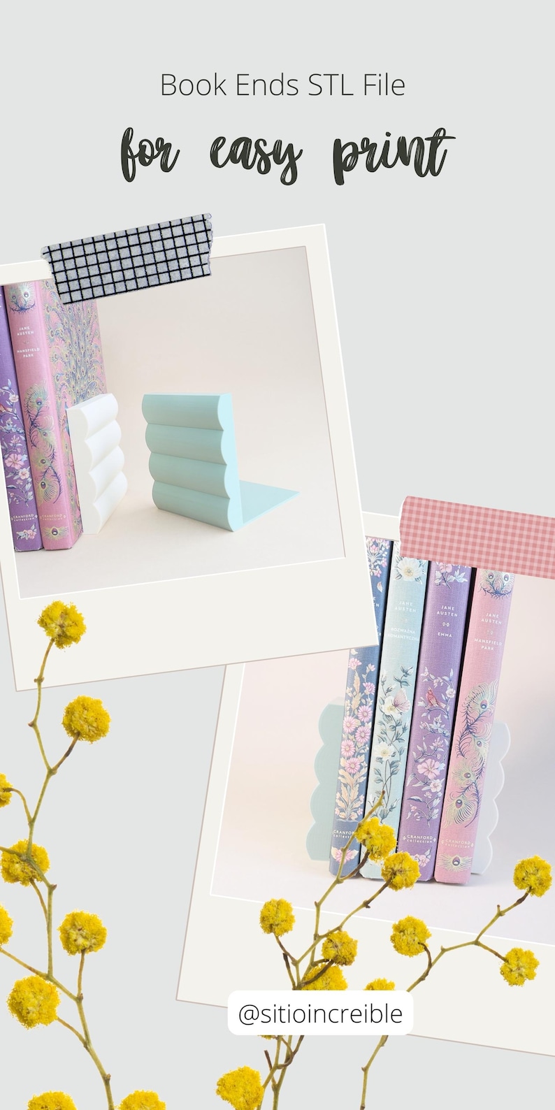 File di stampa 3D Bookish, fermalibri, file STL, decorazioni per scaffali, fermalibri, stampa 3D, regalo per amanti dei libri, accessori, idee per lo stile degli scaffali immagine 14