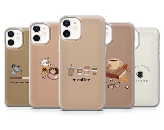 Coffee Phone Case Espresso Latte Cover for iPhone 17Pro, 16, 15, 14, 13, 12, Samsung S26, S25, S24, S23Fe, A16, A56, A55, Pixel 10, 9Pro