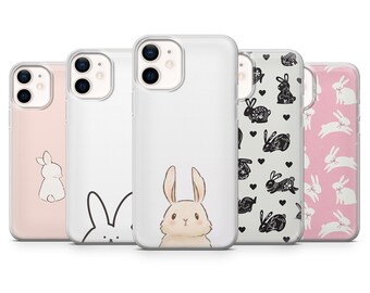 Bunny Phone Case Rabbit Coney Cover for iPhone 17Pro, 16, 15, 14, 13, 12, Samsung S26, S25, S24, S23Fe, A16, A56, A55, Pixel 10, 9Pro