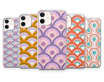 Art Deco Phone Case Geometric 1970s Cover for iPhone 17Pro, 16, 15, 14, 13, 12, Samsung S26, S25, S24, S23Fe, A16, A56, A55, Pixel 10, 9Pro