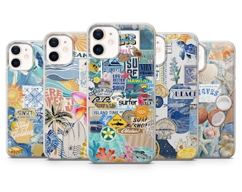 Travel Phone Case Beach Surfing Cover for iPhone 17Pro, 16, 15, 14, 13, 12, Samsung S26, S25, S24, S23Fe, A16, A56, A55, Pixel 10, 9Pro