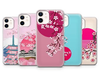 Sakura Phone Case Japan Blossom Cover for iPhone 17Pro, 16, 15, 14, 13, 12, Samsung S26, S25, S24, S23Fe, A16, A56, A55, Pixel 10, 9Pro