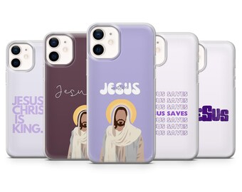 Jesus Phone Case Christian God Cover for iPhone 17Pro, 16, 15, 14, 13, 12, Samsung S26, S25, S24, S23Fe, A16, A56, A55, Pixel 10, 9Pro