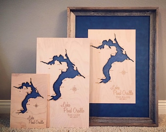 Pend Oreille Wood Map - Locally Made in North Idaho