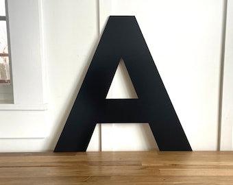 R - Modern Letter - Painted Black or Unfinished 1/4" MDF Laser Cut Letter Blank - Uppercase Large