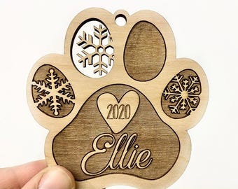 Paw Print Ornament Digital File Instant Download dxf png SVG PDF JPG Digital Printout