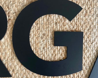 G - Modern Letter - Painted Black or Unfinished 1/4" MDF Laser Cut Letter Blank - Uppercase Large