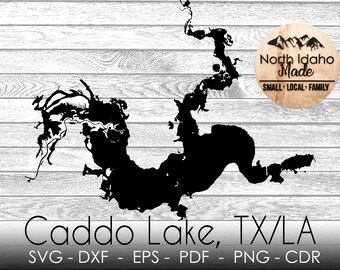 Toledo  Bend Reservoir, Texas Louisiana Map Shape Silhouette Outline Instant Download dxf png cdr SVG PDF EPS Digital Vector Shape